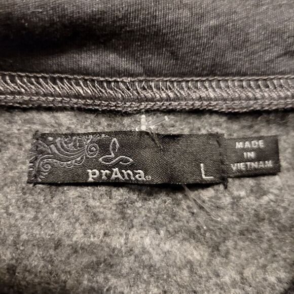 PrAna Zillier Wool Blend Hooded Sweatshirt Top Gray Size L NWT - Picture 5 of 7